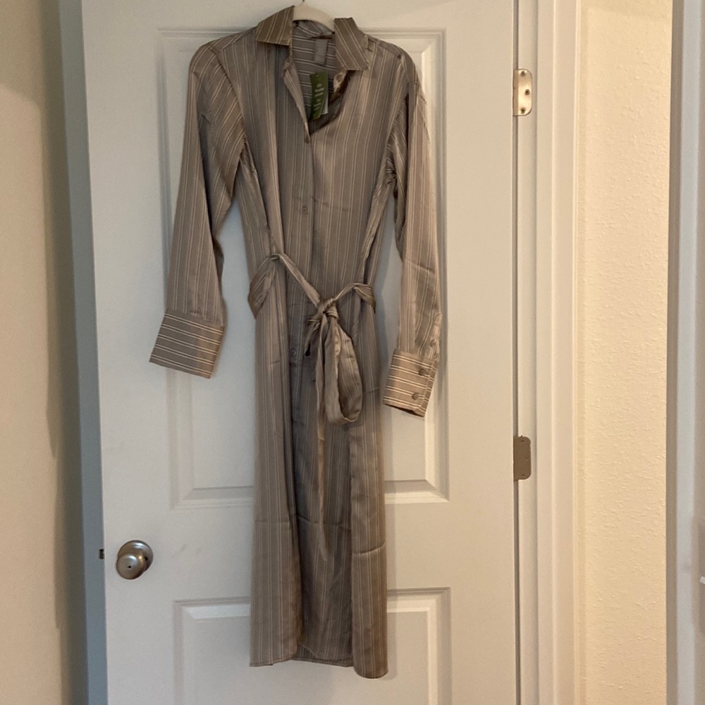 H & M new midi shirt dress